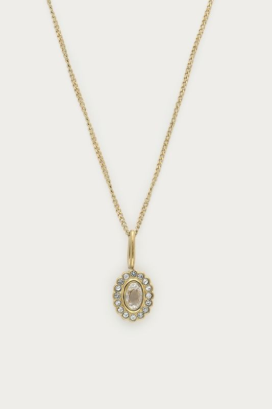 My Jewellery Magical ketting met ovalen strass steen Goud