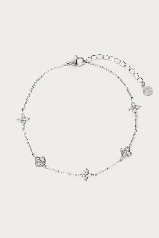 My Jewellery Midnight armband met vijf strass klavers Zilver