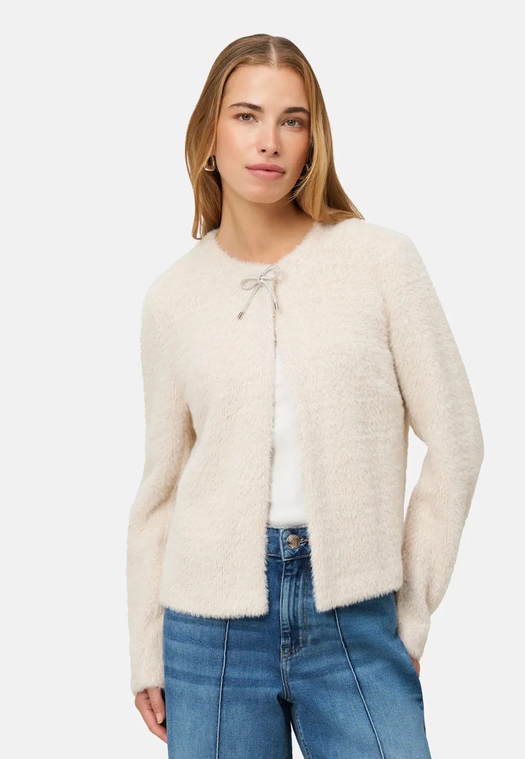 Zero Vest met strik ecru