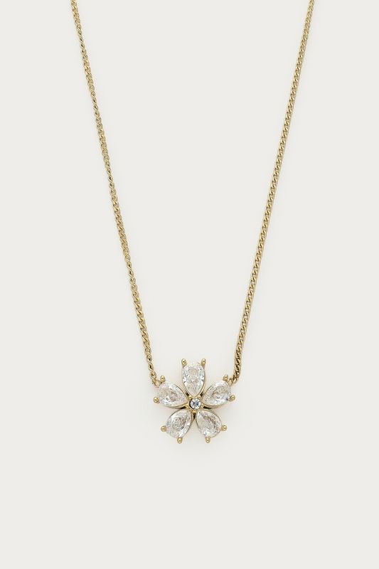 My Jewellery Magical ketting met bloemen strass steen Goud