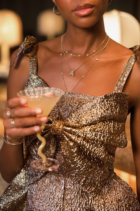 My Jewellery Magical Y-ketting met klaver strass Goud