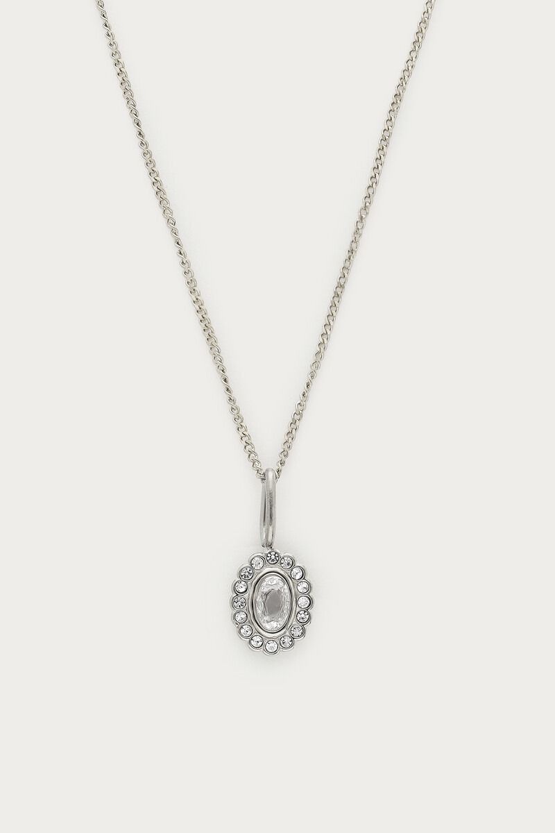 My Jewellery Magical ketting met ovalen strass steen Zilver