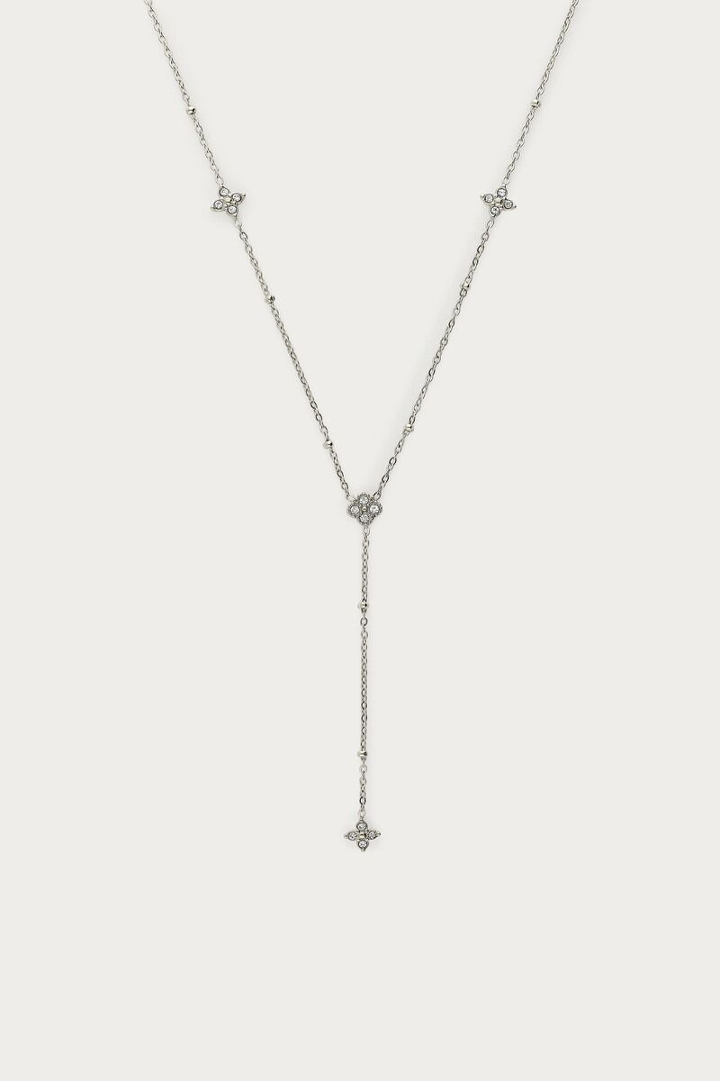My Jewellery Magical Y-ketting met klaver strass Zilver