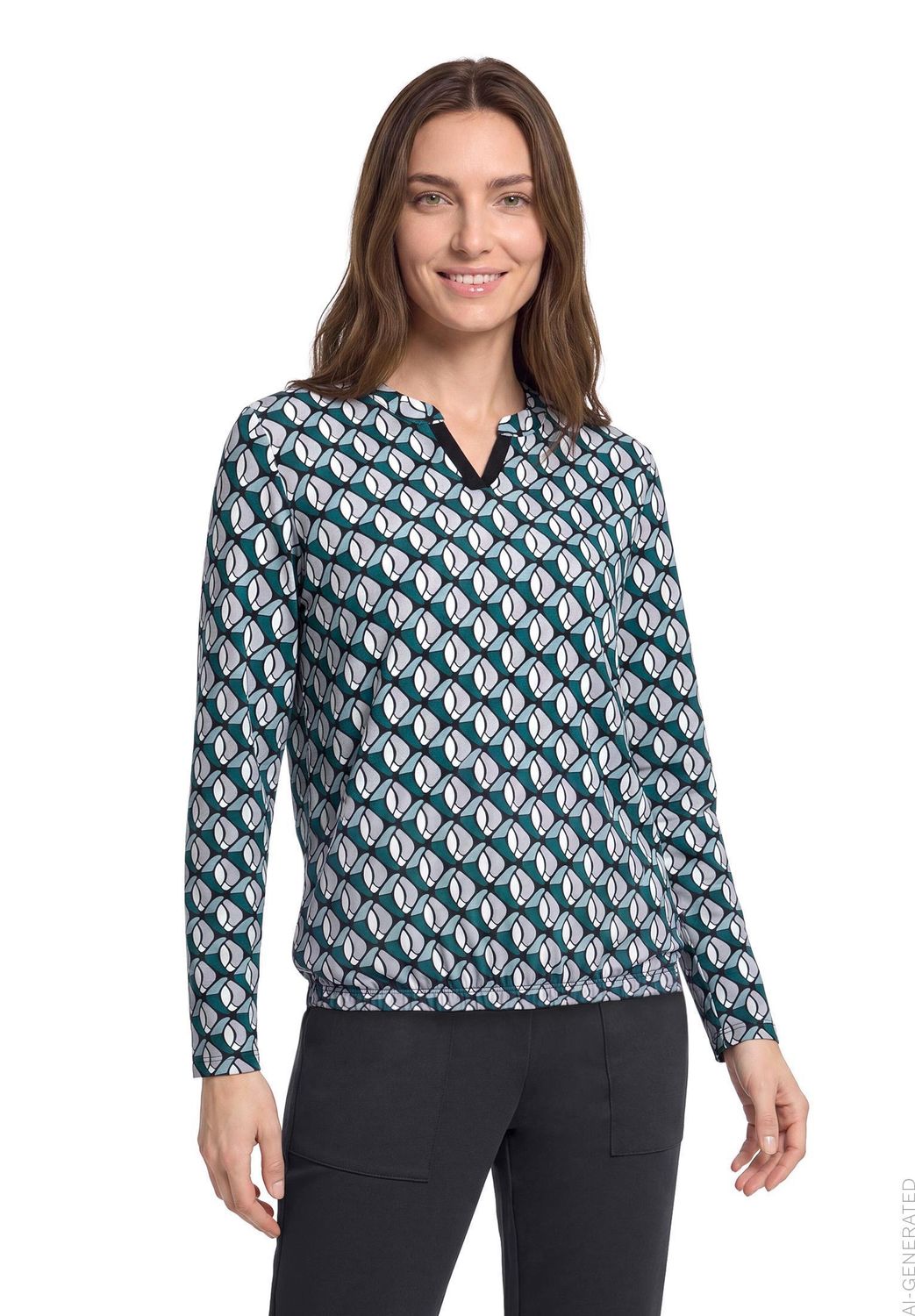 So Cosy t-shirt met lange mouwen Groen