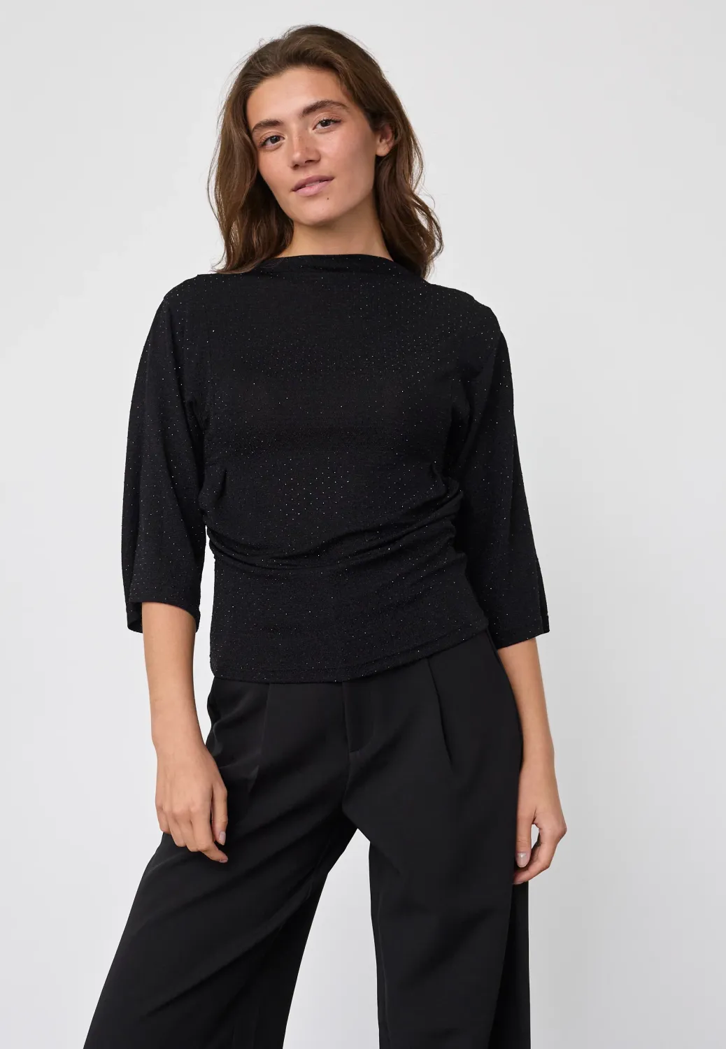 Sisters Point top met glitter zwart