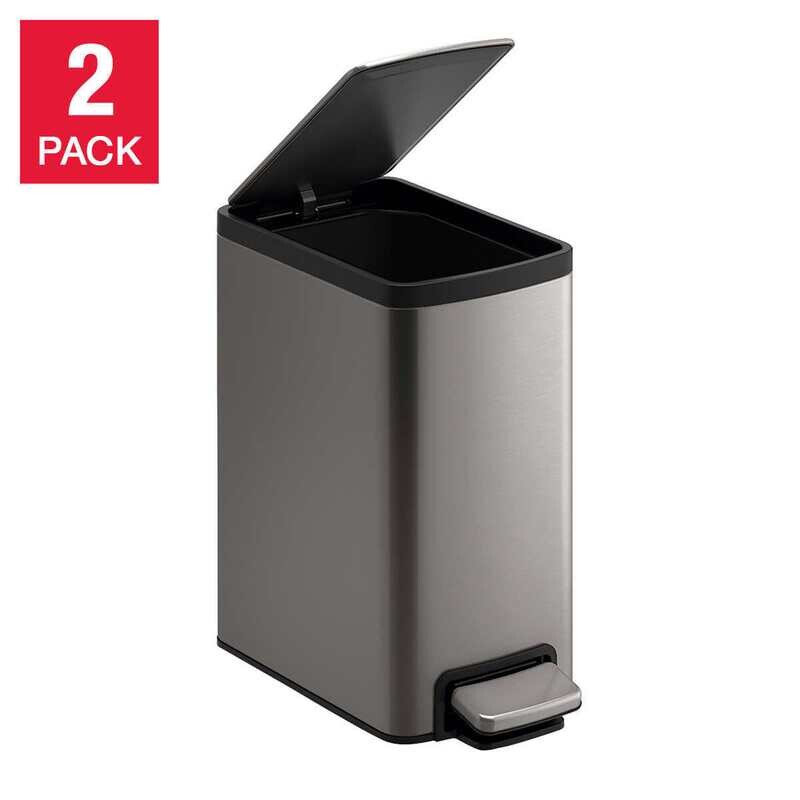 KHOLER 6L STAINLESS TRASH CANS 2 PACK