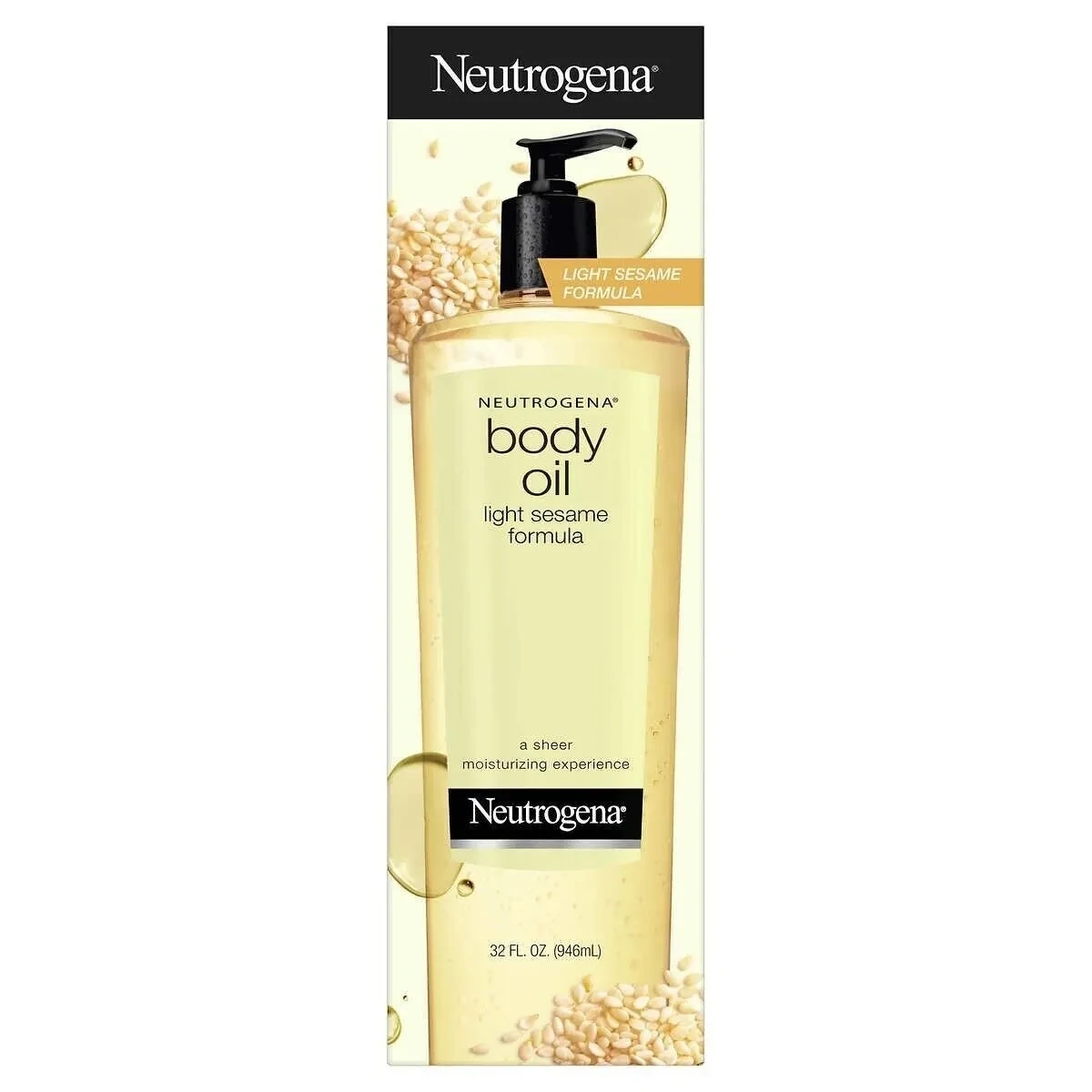 Neutrogena Moisturizing Body Oil, Light Sesame Formula, 32 fl. oz