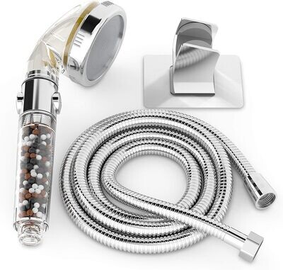 pH REJUVENATE– Filtered Shower Head With Hose &amp; Wall Bracket