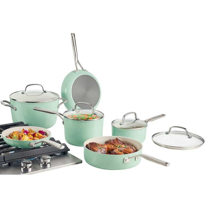 KitchenAid Hard Anodized Ceramic Cookware Set, 10-piece