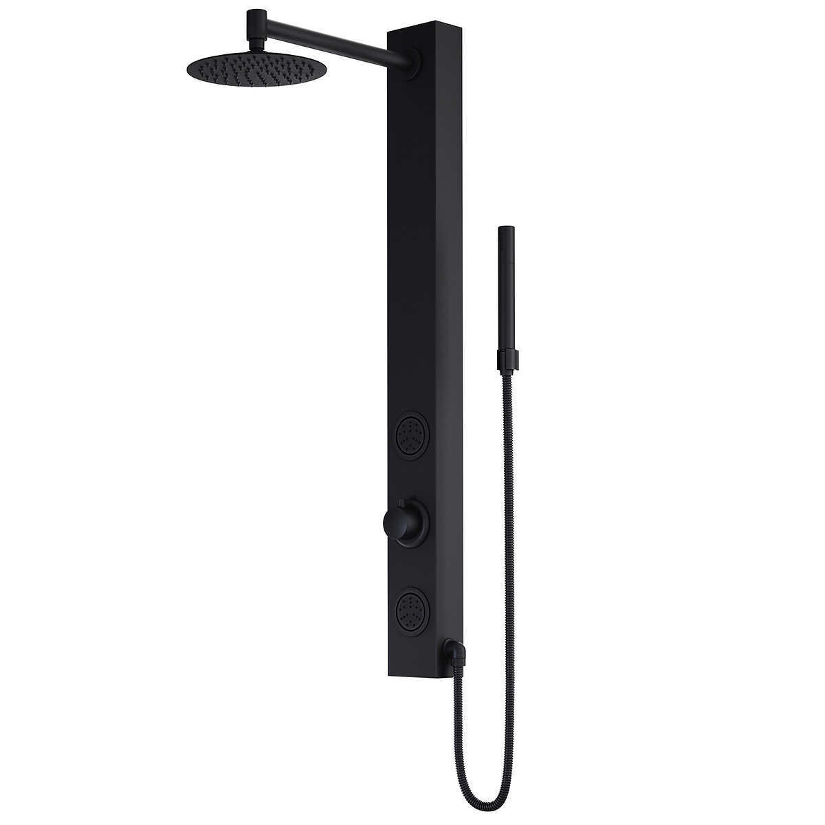 VIGO Gardenia Shower Massage Panel in Matte Black