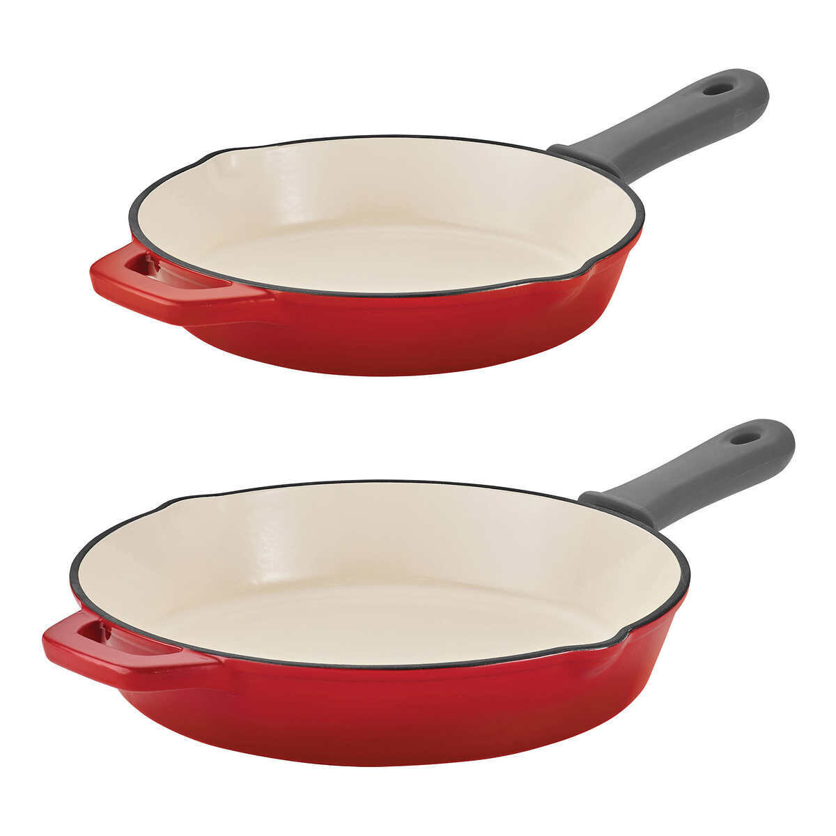 Tramontina Cast Iron Covered Casserole Set, 2pc x Colour: Red