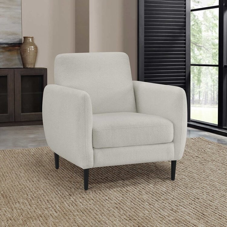 True Innovations Lilian August Modern Fabric Chair In White