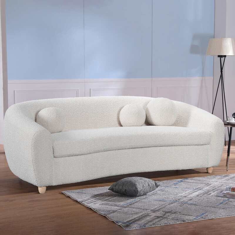 Sinva Modern Boucle Sofa, Taupe
