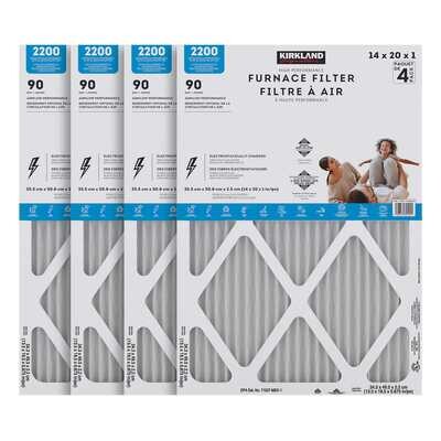 Kirkland Signature  Air Filters 4-pack – 16 in. x 25 in. x 1 in.