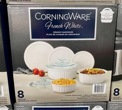 Corningware French White Bowl and Lid 8-piece