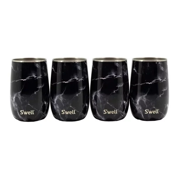 S’WELL WINE TUMBLERS PACK OF 4 Black