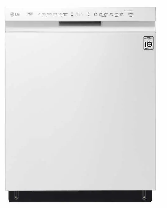 LG 24 in. White Built-In Front Control Dishwasher with 3rd Rack and ThinQ Technology