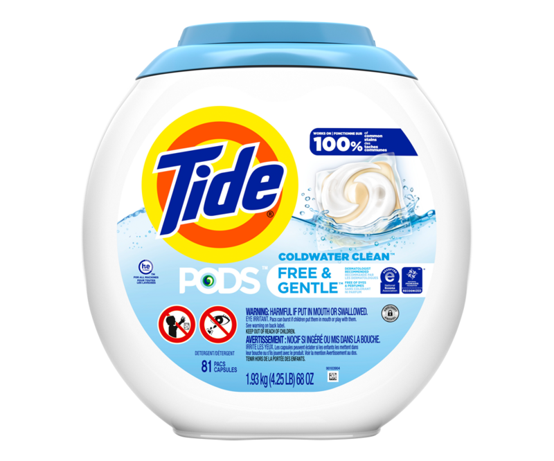 TIDE Pods Free &amp; Gentle Liquid Laundry Detergent, 81 units