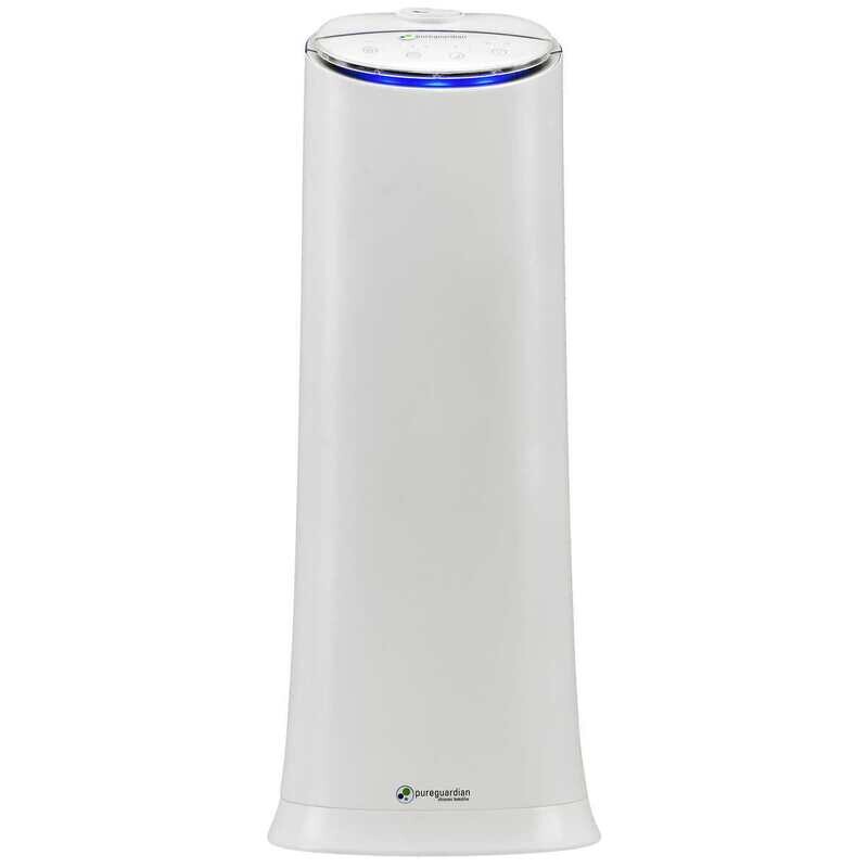 PureGuardian Ultrasonic Humidifier Tower with Aromatherapy Tray Color: White