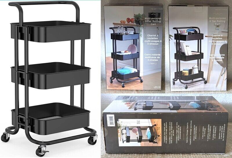 MULTI PURPOSE  3TIER ROLLING CART