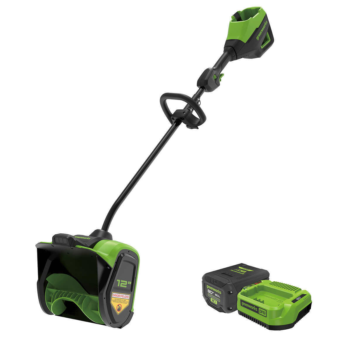 Greenworks 80V 12&quot; Brushless Snow Shovel, 2.0Ah Battery and Charger Included