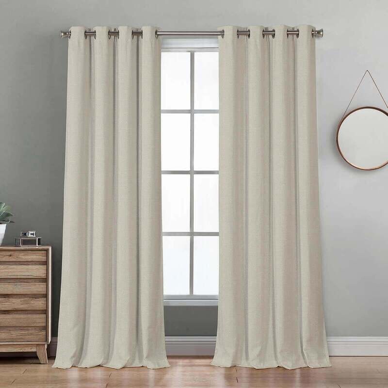 ECOLOGEE BLACKOUT CURTAIN 52″ X 90″ 2 pc  COLOR Beige