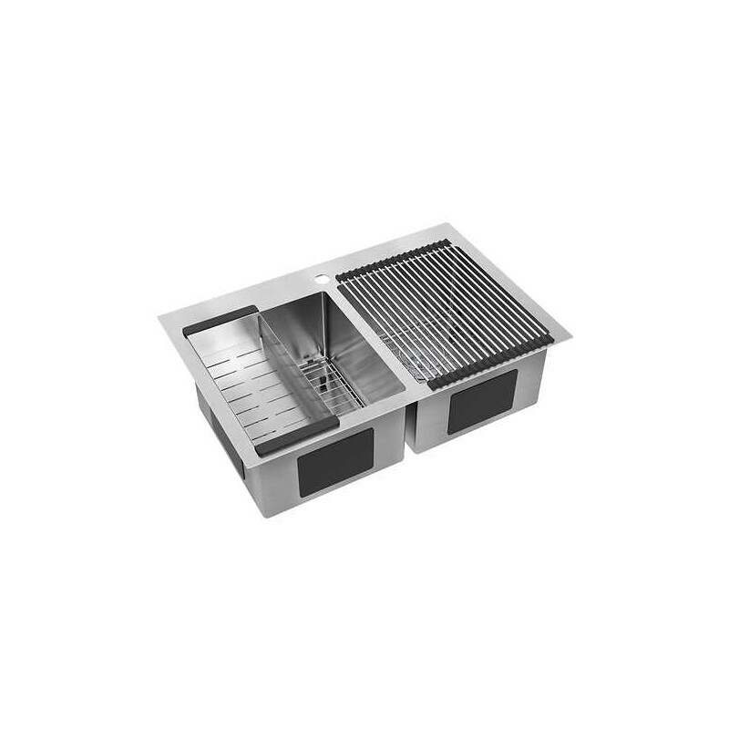 Artika Sydney 50/50 Double Bowl Stainless-steel 16-gauge Sink Kit