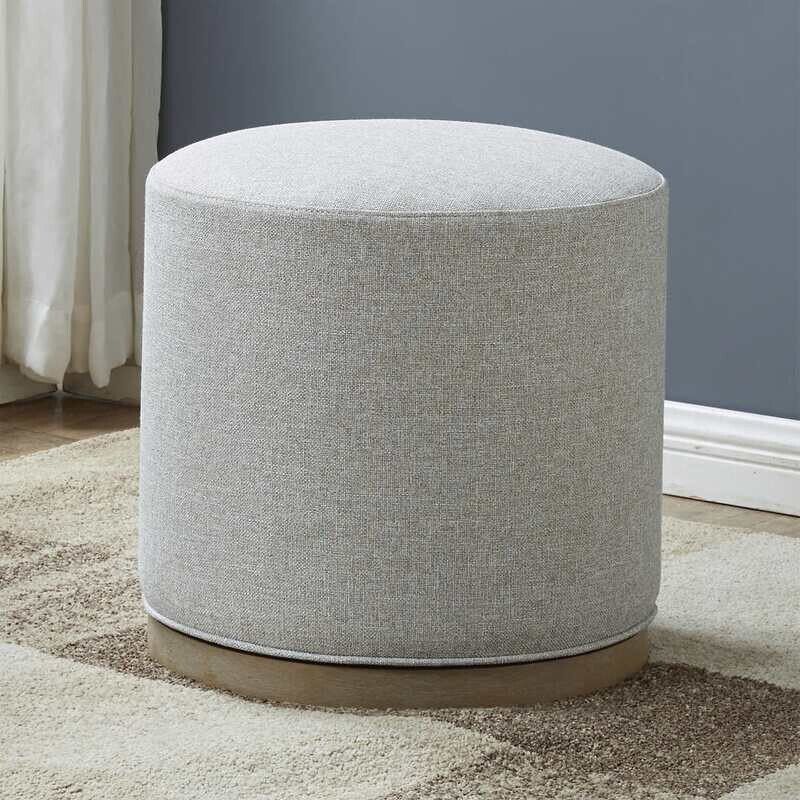 Swivel Fabric Ottoman