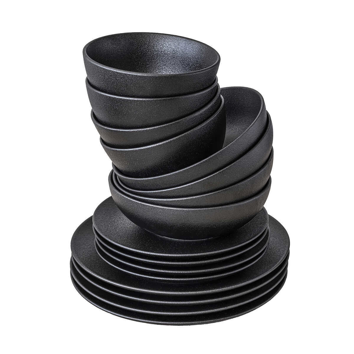 over&amp;back Faux Cast Iron Dinnerware Set, 16-piece