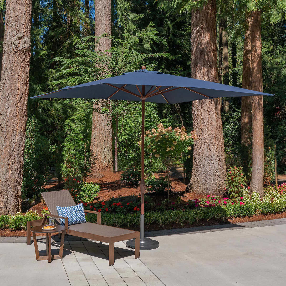 Seasons Sentry 3.04 m (10 ft.) Square Market Umbrella Colour: blue