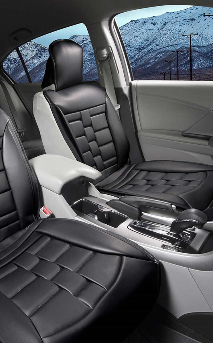 Alpena Black Padded Universal Fit Luxury Seat Cover1pack