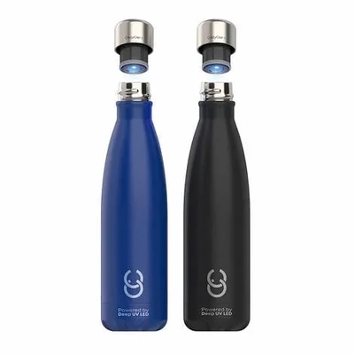 CrazyCap Deep UV Sterilization Water Bottle Twin Pack SET OF 2