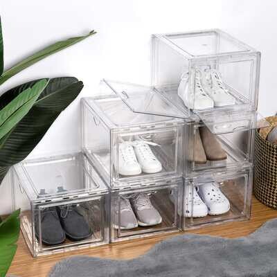 Stackable Shoe Box &amp; Organizer 4 Pack