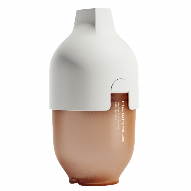 HE OR SHE ultra wide neck baby bottle 240ml 6+, White