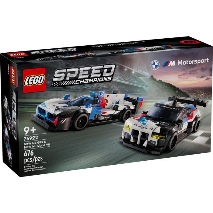 LEGO Speed Champions BMW M4 GT3 And BMW M Hybrid V8 Race Cars 76922