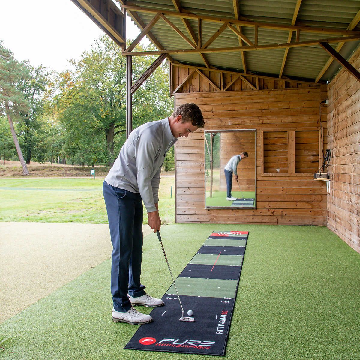 Pure2Improve 5.0 Golf Putting Mat Bundle
