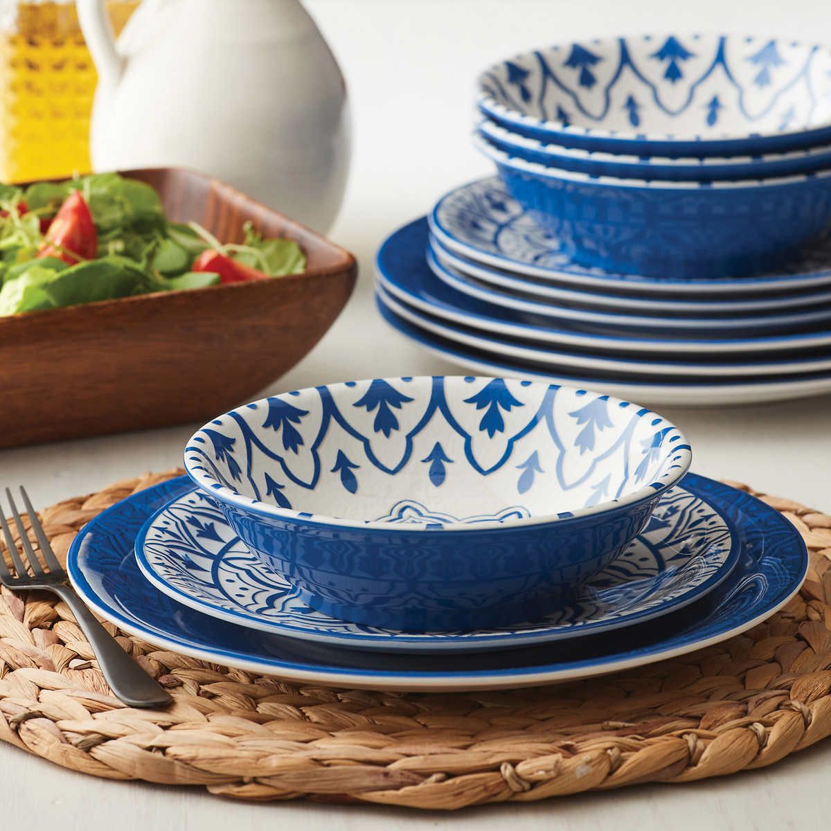 Pandex Melamine Dinnerware Set, 12-piece  Colour Multi