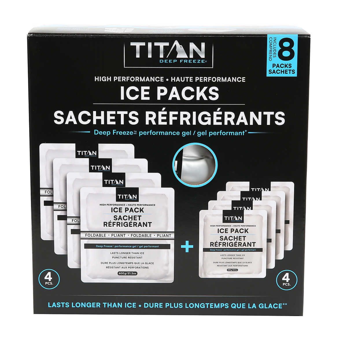 Titan Deep Freeze High Performance Ice Packs 8 pc
