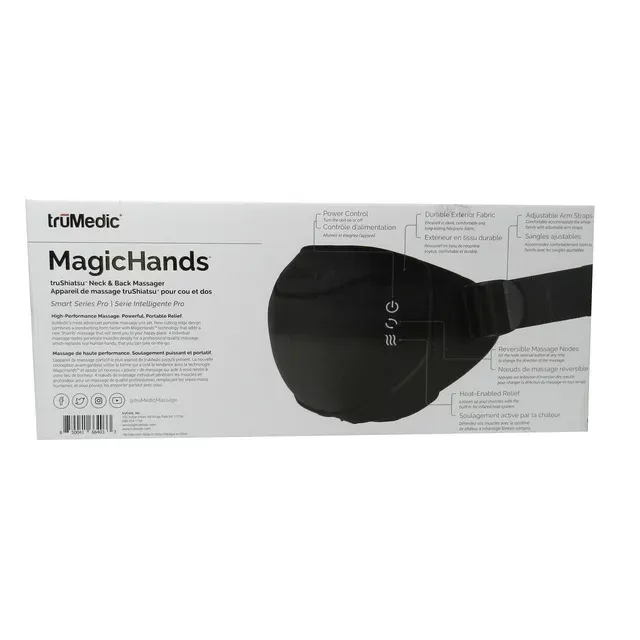 TruMedic Magic Hands TruShiatsu Neck &amp; Back Massager Black