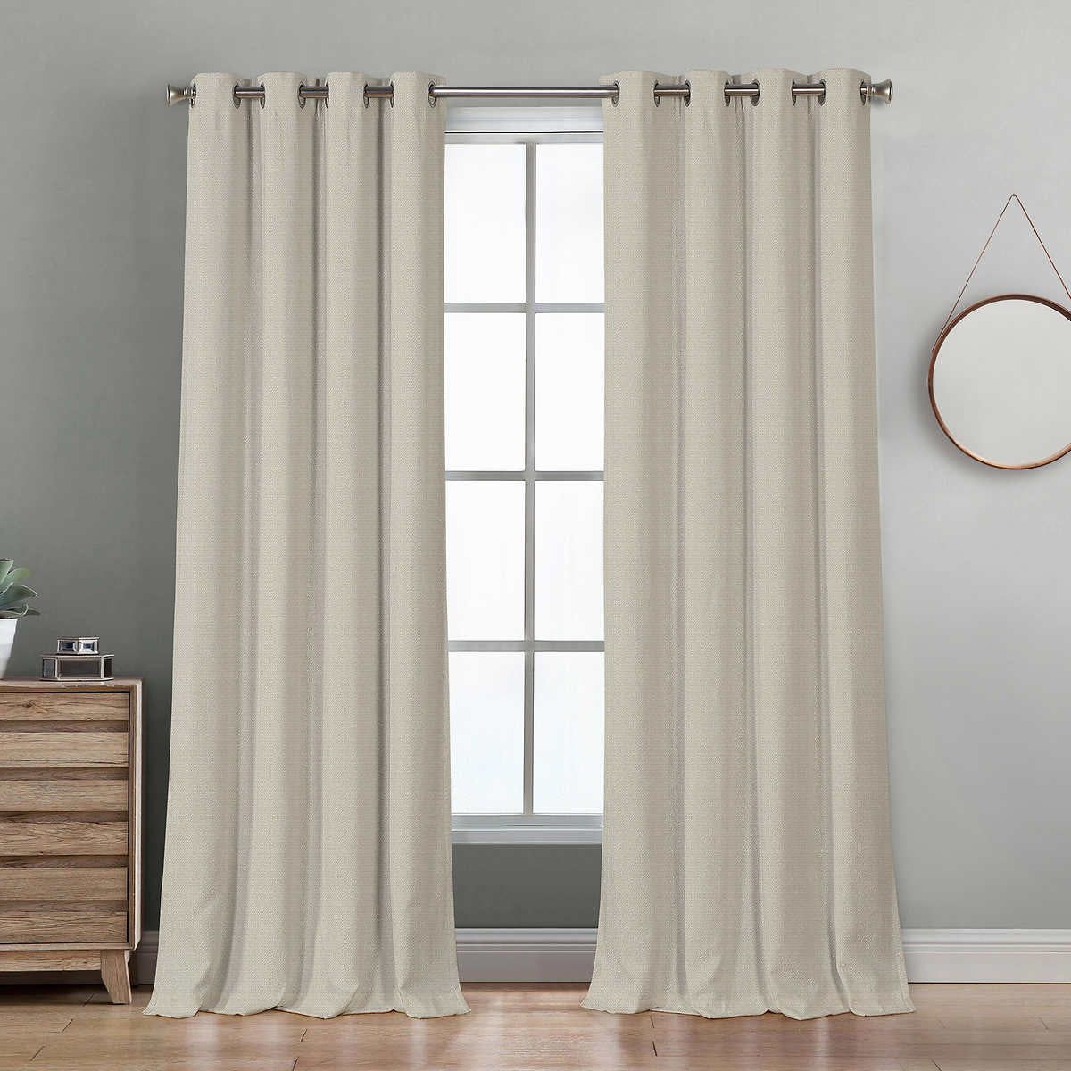 ECOLOGEE BLACKOUT CURTAIN 52″ X 90″ 2 PANELS   COLOR   Beige