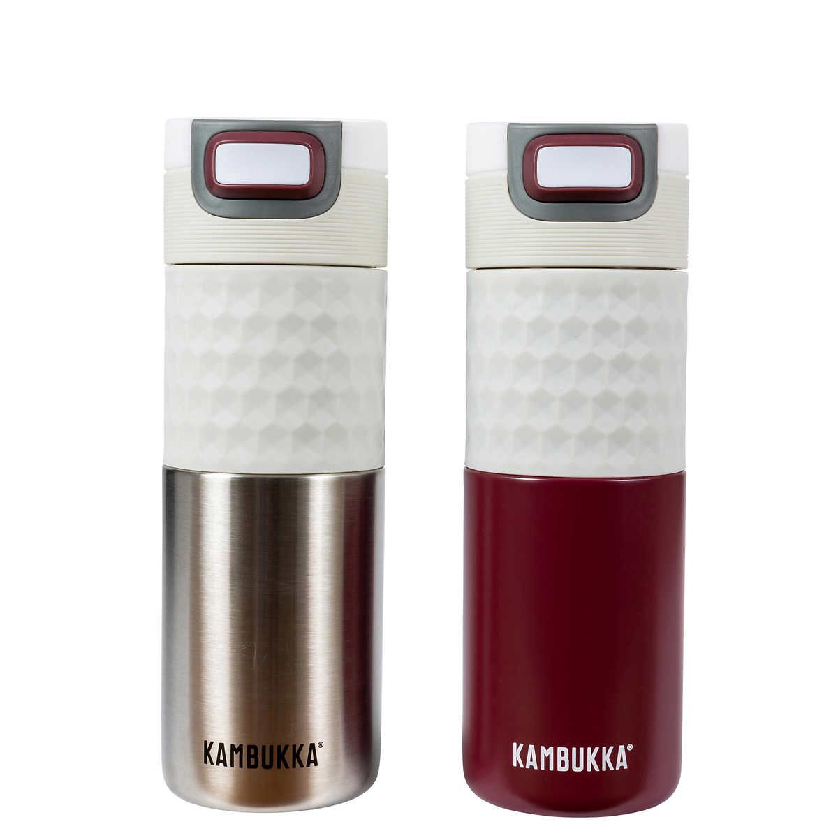 KAMBUKKA ETNA TRAVEL MUGS PACK OF 2 Colour: Burgundy