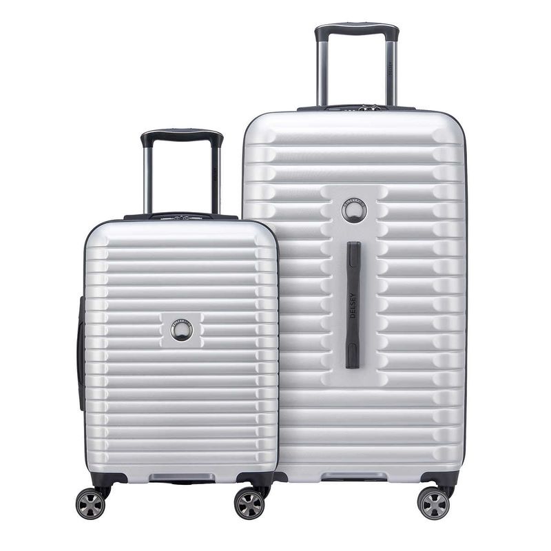 Delsey 2-piece Hardside Trunk Set  Color: Silver