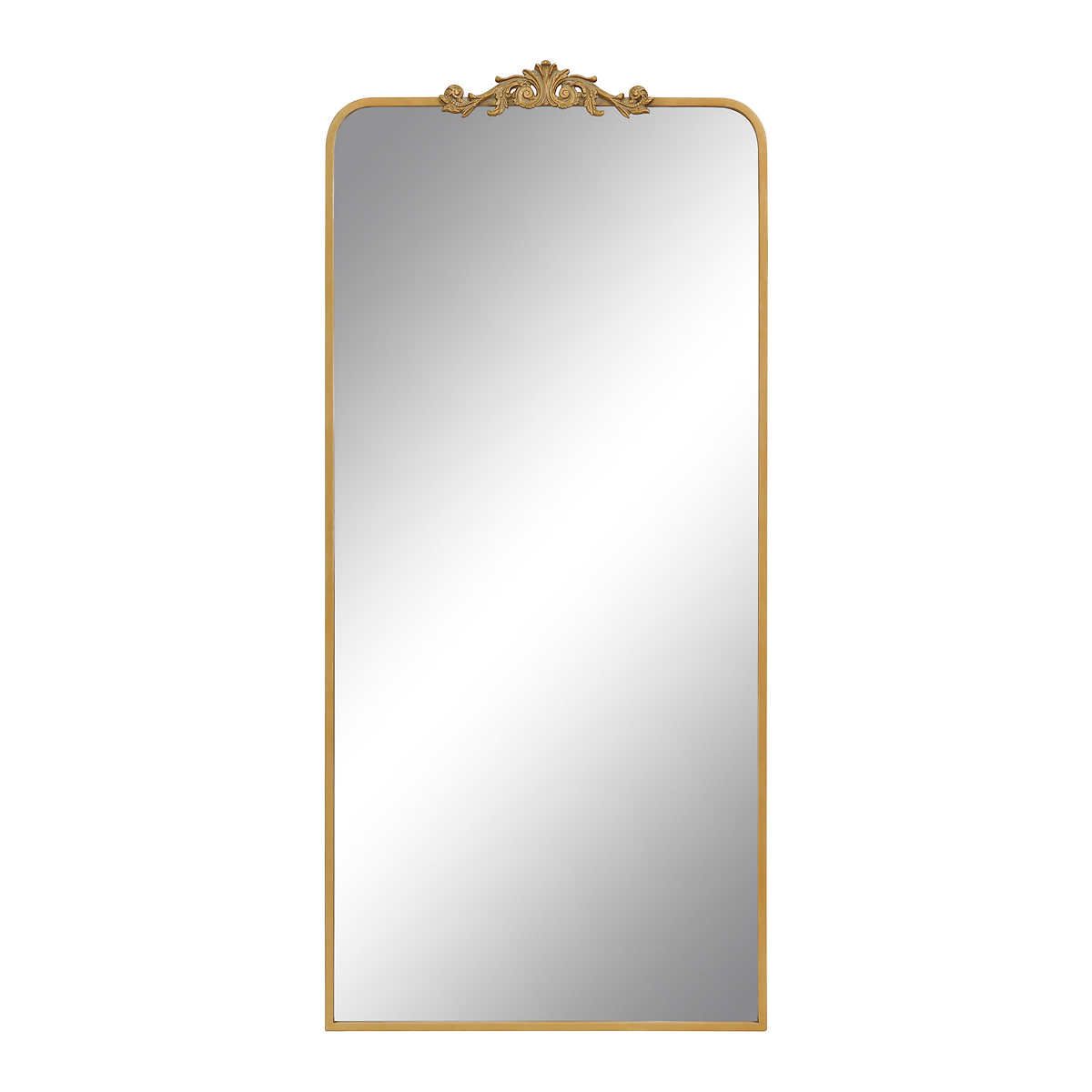 Ravena Floor Mirror   30&quot; W x 65&quot; H; Weight: 45 lbs. Mirror Frame Finish: Gold