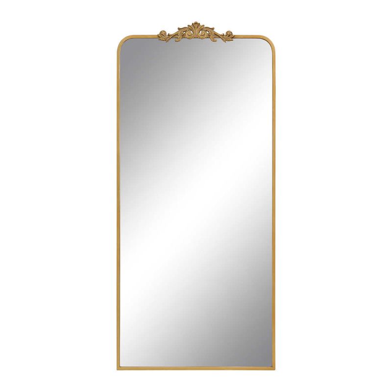 Ravena Floor Mirror   30&quot; W x 65&quot; H; Weight: 45 lbs. Mirror Frame Finish: Gold