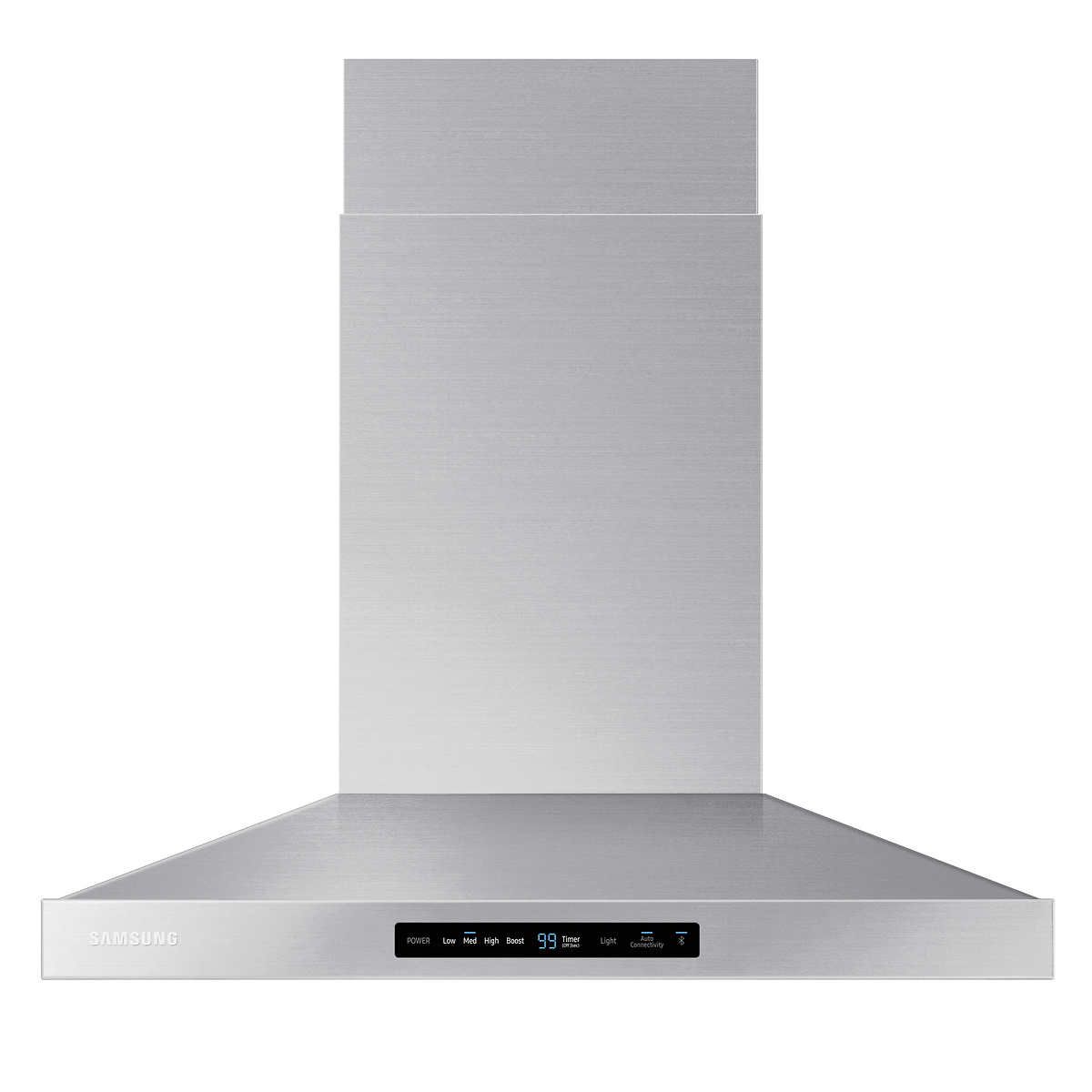 Samsung 30 in Stainless Steel Range Hood with Baffle Filter and Bluetooth Connectivity, 600 Max CFM