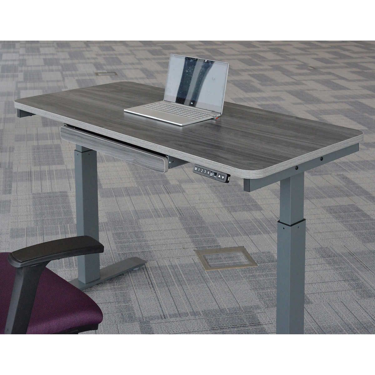 Motionwise 121.9 cm × 61 cm (48 in. × 24 in.) Height Adjustable Standing Desk  Colour: Grey
