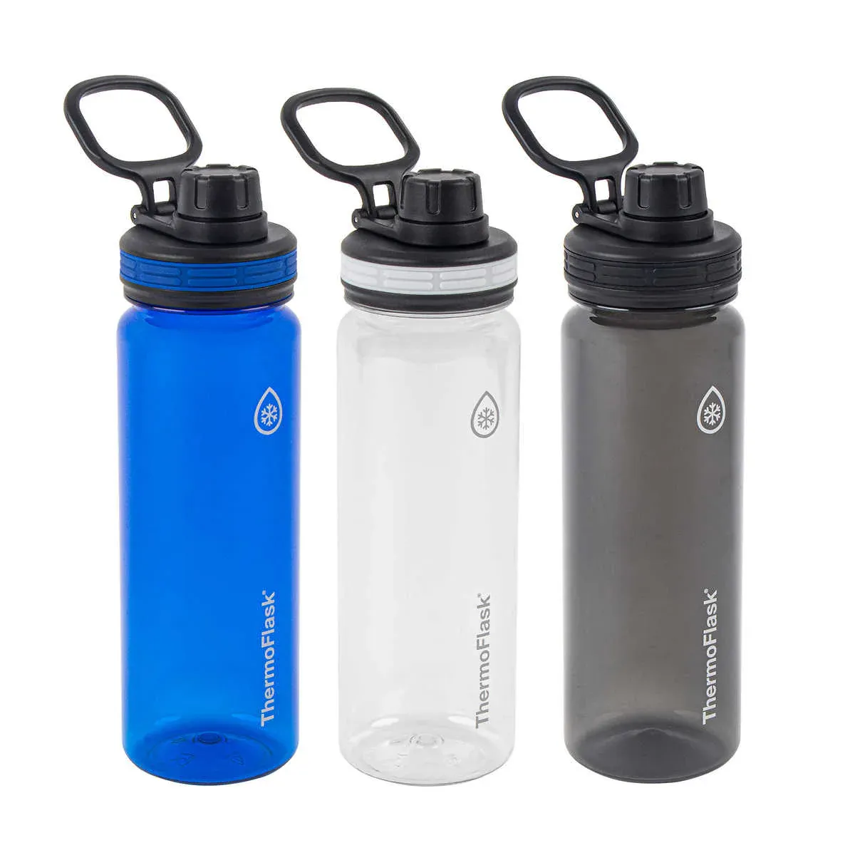 THERMOFLASK WATER BOTTLES PACK OF 3 COLOR  Black  and   Blue and  white