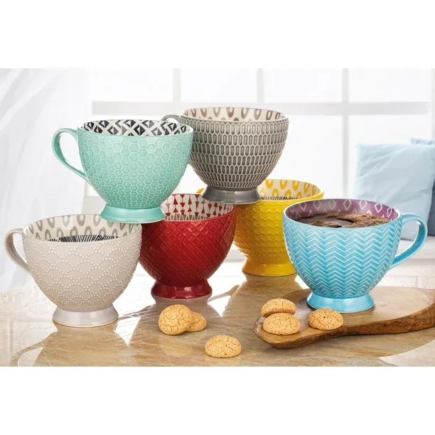 SIGNATURE STONEWARE MUGS 414 ML PACK OF 6