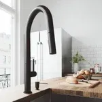 VIGO Greenwich Pull-down Kitchen Faucet Color: Black