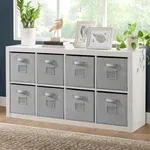 O&#39;nin Room Divider with 8 Storage Bins Color: White